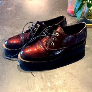 Shellys London Oxfords Terrwyn Burgandy Shoes 37